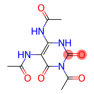 Uracil,  5,6-diacetamido-3-acetyl-  (5CI)