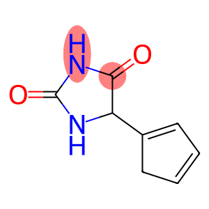 2,4-Imidazolidinedione,  5-(1,3-cyclopentadien-1-yl)-