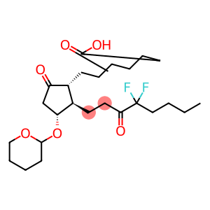 7-((1R,2R,3R)-2-(4,4-difluoro-3-oxooctyl)-5-oxo-3-(tetrahydro-2H-pyran-2-yloxy)cyclopentyl)heptanoic acid