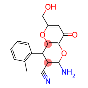 2-amino-6-(hydroxymethyl)-4-(2-methylphenyl)-8-oxo-4,8-dihydropyrano[3,2-b]pyran-3-carbonitrile