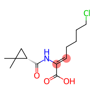 (+)-(Z)-7-氯-2-(2,2-二甲基环丙烷甲酰胺基)-2-庚烯酸