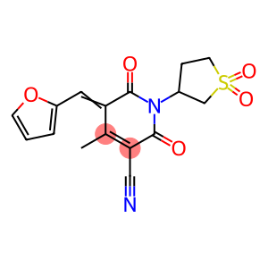 (5Z)-1-(1,1-dioxothiolan-3-yl)-5-(furan-2-ylmethylidene)-4-methyl-2,6-dioxopyridine-3-carbonitrile
