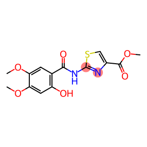4-Thiazolecarboxylic acid, 2-[(2-hydroxy-4,5-dimethoxybenzoyl)amino]-, methyl ester-[(2-hydroxy-4,5-dimethoxybenzoyl)amino]-, methyl ester