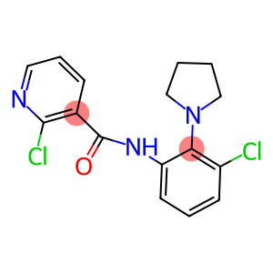 2-chloro-N-[3-chloro-2-(1-pyrrolidinyl)phenyl]nicotinamide