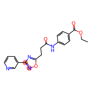 ethyl 4-({3-[3-(3-pyridinyl)-1,2,4-oxadiazol-5-yl]propanoyl}amino)benzoate