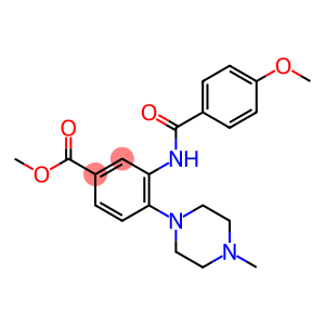 methyl 3-[(4-methoxybenzoyl)amino]-4-(4-methyl-1-piperazinyl)benzoate