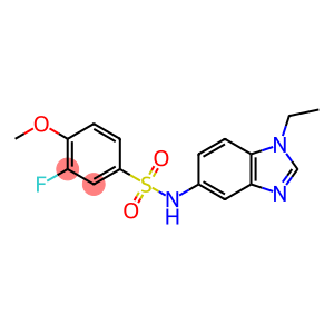 N-(1-ethyl-1H-benzimidazol-5-yl)-3-fluoro-4-methoxybenzenesulfonamide