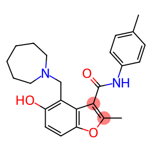 4-[(氮杂环庚烷-1-基)甲基]-5-羟基-2-甲基-N-(4-甲基苯基)-1-苯呋喃-3-甲酰胺