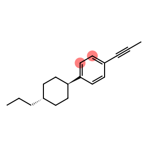 Benzene, 1-(4-propylcyclohexyl)-4-(1-propynyl)-, trans- (9CI)