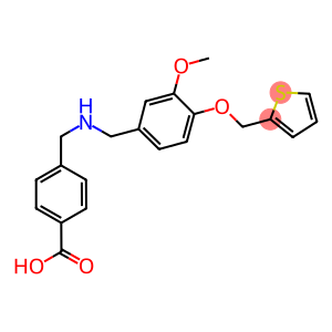 4-({[3-methoxy-4-(2-thienylmethoxy)benzyl]amino}methyl)benzoic acid