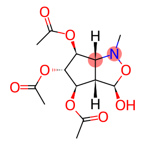 1H-Cyclopentcisoxazole-3,4,5,6-tetrol, hexahydro-1-methyl-, 4,5,6-triacetate, 3R-(3.alpha.,3a.alpha.,4.alpha.,5.beta.,6.alpha.,6a.alpha.)-