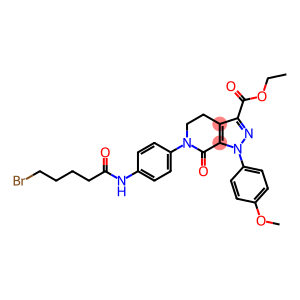 ethyl 6-(4-(5-bromopentanamido)phenyl)-1-(4-methoxyphenyl)-7...