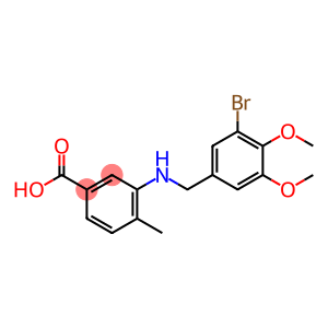 3-[(3-bromo-4,5-dimethoxybenzyl)amino]-4-methylbenzoic acid