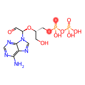 2'-(6-aminopurinyl-9)-4'-hydroxymethyl-3'-oxa-1'-oxopentyl-5'-diphosphate