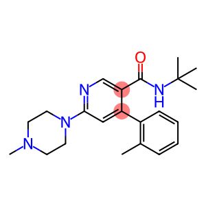 3-PYRIDINECARBOXAMIDE, N-(1,1-DIMETHYLETHYL)-4-(2-METHYLPHENYL)-6-(4-METHYL-1-PIPERAZINYL)-
