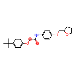 2-[4-(tert-butyl)phenoxy]-N-[4-(tetrahydro-2-furanylmethoxy)phenyl]acetamide