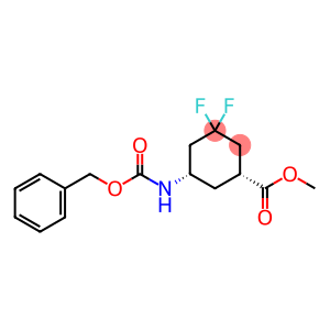 Cyclohexanecarboxylic acid, 3,3-difluoro-5-[[(phenylmethoxy)carbonyl]amino]-, methyl ester, (1R,5S)-rel-