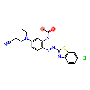 Acetamide, N-[2-[2-(6-chloro-2-benzothiazolyl)diazenyl]-5-[(2-cyanoethyl)ethylamino]phenyl]-