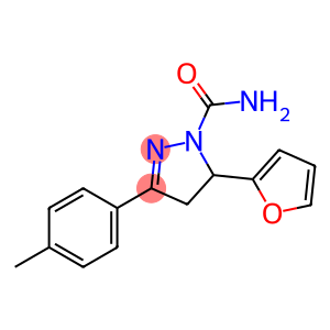 1H-Pyrazole-1-carboxamide, 5-(2-furanyl)-4,5-dihydro-3-(4-methylphenyl)-