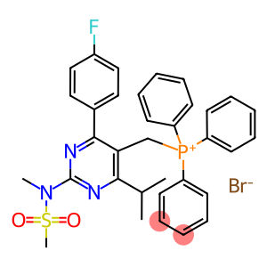 Triphenyl[4-(4-fluorophenyl)-6-isopropyl-2-[(2-n-methyl-n-methylsulfonyl)amino]pyrimidine-5-yl-methyl]phosphine bromine