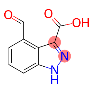 1H-Indazole-3-carboxylic acid, 4-forMyl-