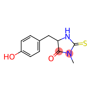 5-[(4-hydroxyphenyl)methyl]-3-methyl-2-sulfanylidene-4-imidazolidinone