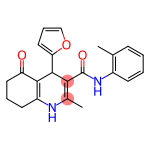 4-(呋喃-2-基)-2-甲基-5-氧代-N-(邻甲苯基)-1,4,5,6,7,8-六氢喹啉-3-甲酰胺