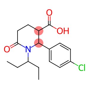 2-(4-CHLOROPHENYL)-1-(1-ETHYLPROPYL)-6-OXO-3-PIPERIDINECARBOXYLIC ACID