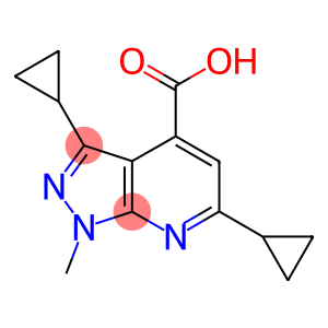 3,6-二环丙基-1-甲基-1H-吡唑并[3,4-B]吡啶-4-羧酸