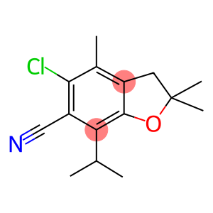 5-CHLORO-7-ISOPROPYL-2,2,4-TRIMETHYL-2,3-DIHYDRO-1-BENZOFURAN-6-CARBONITRILE