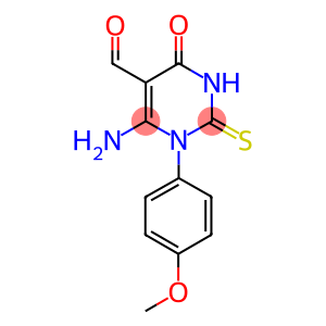 6-AMINO-1-(4-METHOXYPHENYL)-4-OXO-2-THIOXO-1,2,3,4-TETRAHYDRO-5-PYRIMIDINECARBALDEHYDE