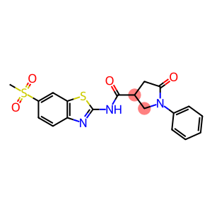 N-[6-(methylsulfonyl)-1,3-benzothiazol-2-yl]-5-oxo-1-phenylpyrrolidine-3-carboxamide