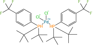 Bis[di-(tert-butyl)(4-trifluoromethylphenyl)phosphine]palladium(II) dichloride