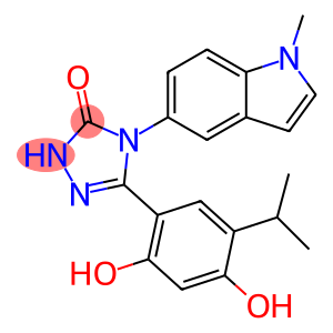 3H-1,2,4-Triazol-3-one, 5-[2,4-dihydroxy-5-(1-methylethyl)phenyl]-2,4-dihydro-4-(1-methyl-1H-indol-5-yl)-