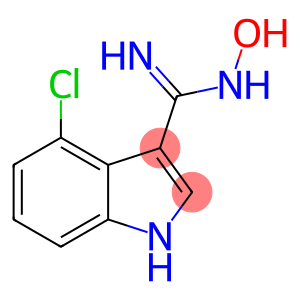 1H-Indole-3-carboximidamide,4-chloro-N-hydroxy-