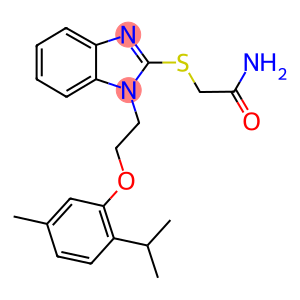 2-({1-[2-(2-isopropyl-5-methylphenoxy)ethyl]-1H-benzimidazol-2-yl}sulfanyl)acetamide