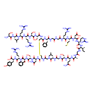 Atriopeptin-33(rat), 1-de-L-leucine-2-de-L-alanine-3-deglycine-4-de-L-proline-5-de-L-arginine-17-L-methionine-