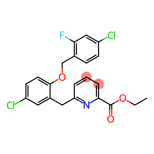 ethyl 6-({5-chloro-2-[(4-chloro-2-fluorophenyl)methoxy]phenyl}methyl)pyridine-2-carboxylate