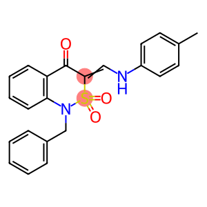 (3Z)-1-benzyl-3-{[(4-methylphenyl)amino]methylidene}-3,4-dihydro-1H-2lambda6,1-benzothiazine-2,2,4-trione