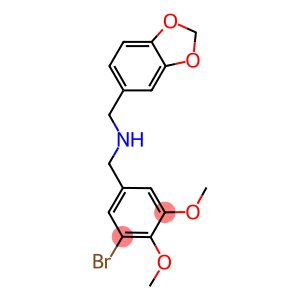 N-(1,3-benzodioxol-5-ylmethyl)-N-(3-bromo-4,5-dimethoxybenzyl)amine