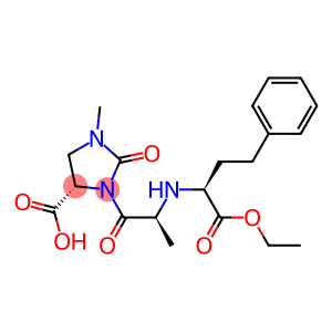 4-Imidazolidinecarboxylic acid, 3-[2-[[1-(ethoxycarbonyl)-3-phenylpropyl]amino]-1-oxopropyl]-1-methyl-2-oxo-, monohydrochloride, [4S-[3[R*(R*)],4R*]]-
