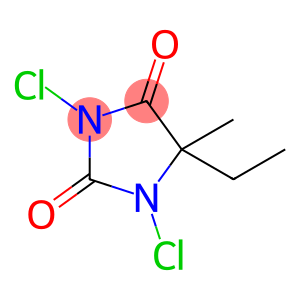 2,4-imidazolidinedione, 1,3-dichloro-5-ethyl-5-methyl-