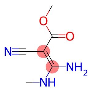Acrylic  acid,  3-amino-2-cyano-3-(methylamino)-,  methyl  ester  (7CI)