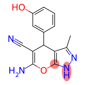 6-AMINO-4-(3-HYDROXYPHENYL)-3-METHYL-4H-PYRANO[3,2-D]PYRAZOLE-5-CARBONITRILE