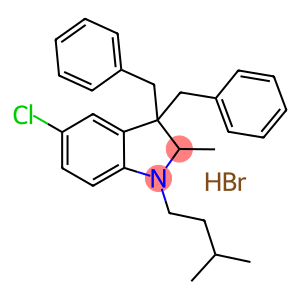 5-Chloro-2-methyl-1-(3-methylbutyl)-3,3-bis(phenylmethyl)-3H-indolium bromide