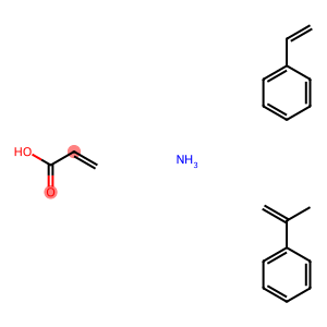 2-Propenoic acid, polymer with ethenylbenzene and (1-methylethenyl)benzene, ammonium salt