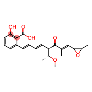 Benzoic acid, 2-hydroxy-6-[(1E,3E,5R,7E)-5-[(1R)-1-methoxyethyl]-7-methyl-8-(3-methyl-2-oxiranyl)-6-oxo-1,3,7-octatrien-1-yl]-, rel-