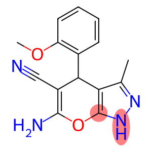 6-AMINO-4-(2-METHOXYPHENYL)-3-METHYL-4H-PYRANO[3,2-D]PYRAZOLE-5-CARBONITRILE