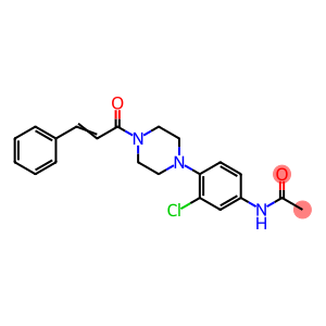 N-[3-chloro-4-(4-cinnamoyl-1-piperazinyl)phenyl]acetamide