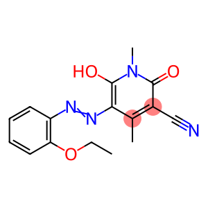 3-Pyridinecarbonitrile,  5-[2-(2-ethoxyphenyl)diazenyl]-1,2-dihydro-6-hydroxy-1,4-dimethyl-2-oxo-